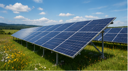 Commercial solar panel array