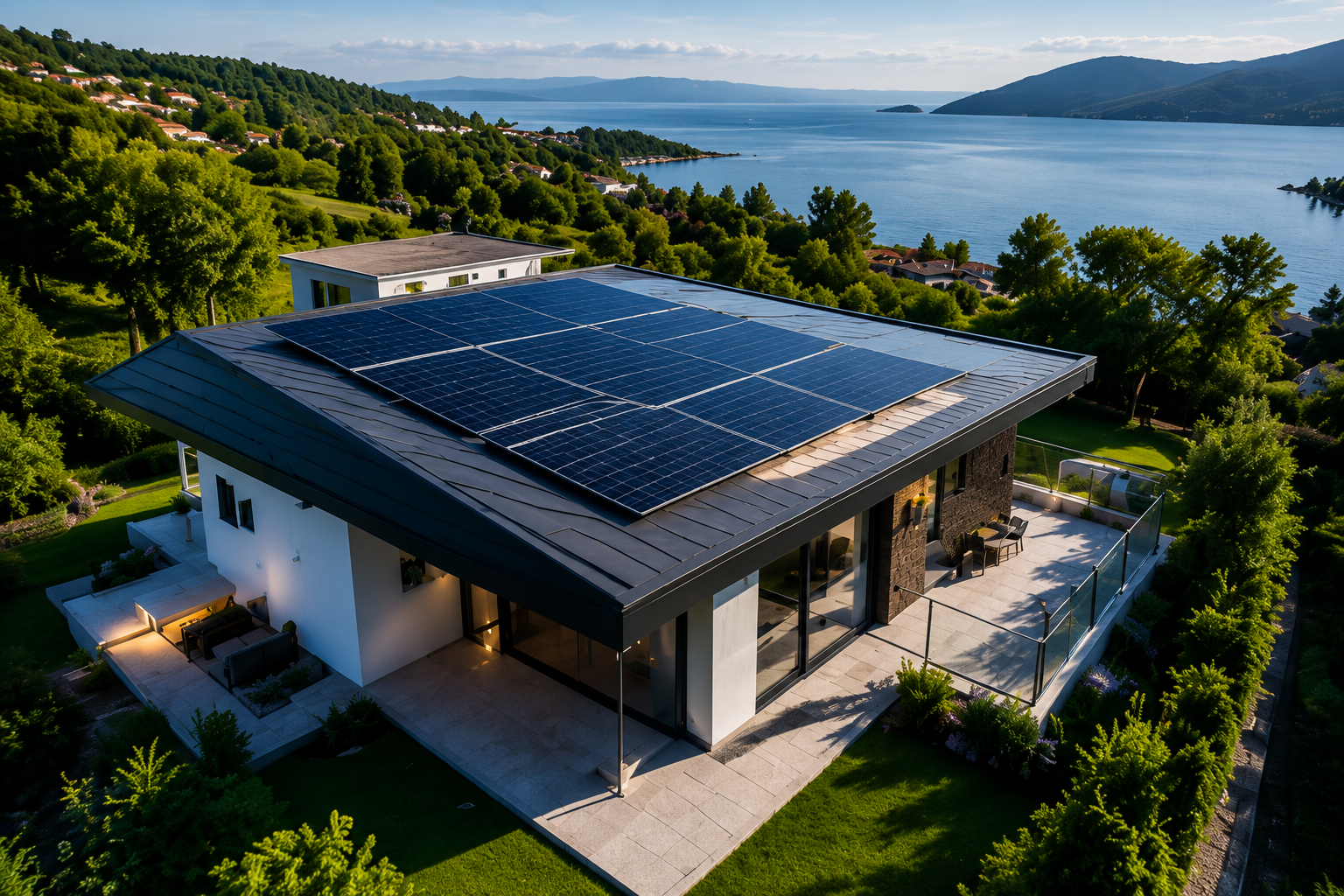 Solar panels roofing installation